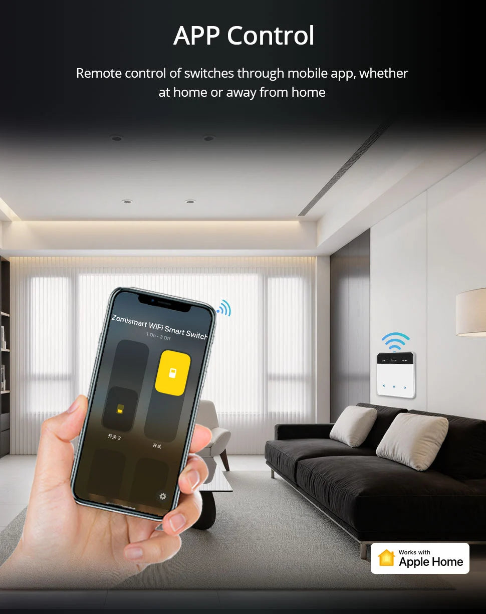 Zemismart ZM206 | Matter WiFi Wandschakelaar met Display