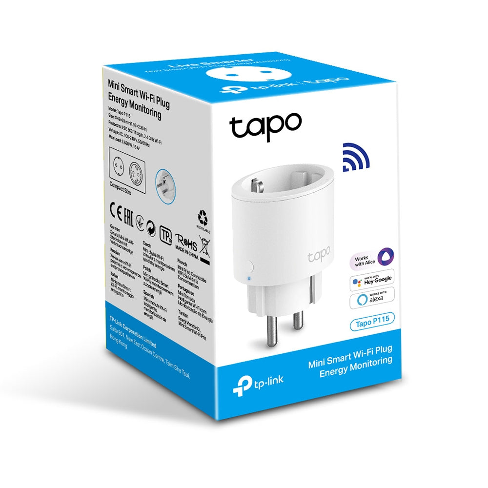 Tapo P115 Mini | WiFi | met stroommeting | 3680W - 16A | Type F (EU)