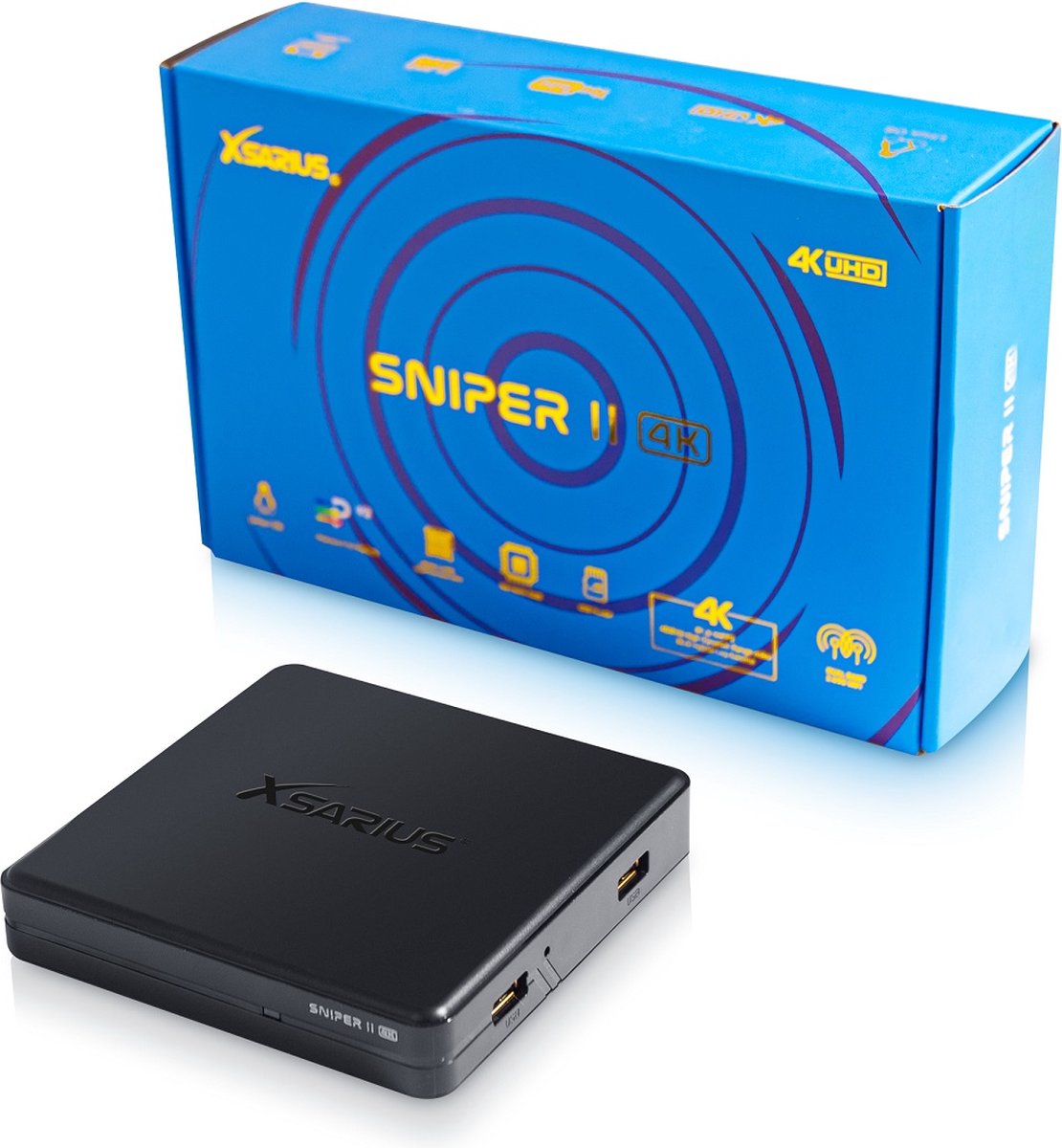Xsarius Sniper 2 UHD 4K – Supersnelle IPTV Set-Top Box voor Ultra HD Entertainment