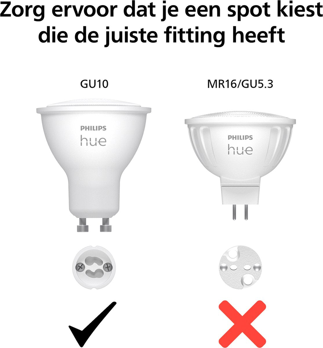 Philips Hue White and Color Ambiance GU10 - 400 Lumen Bluetooth (3-pack)