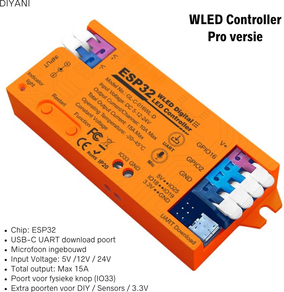 DIYANI | ESP32 WLED Controller