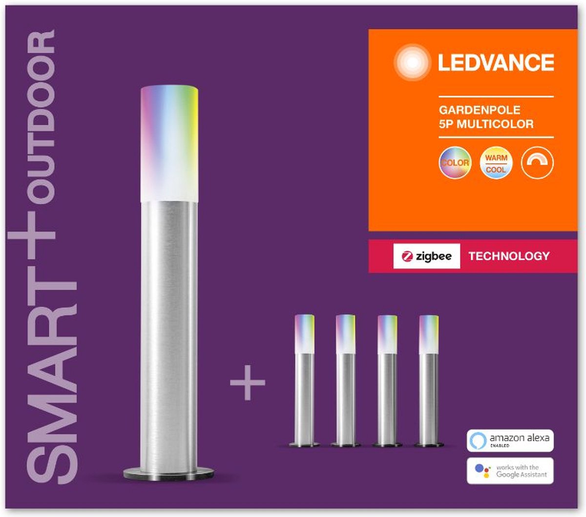 LEDVANCE SMART+ Gardenpole LED RGBW | Zigbee | Basis Set 5 stuks