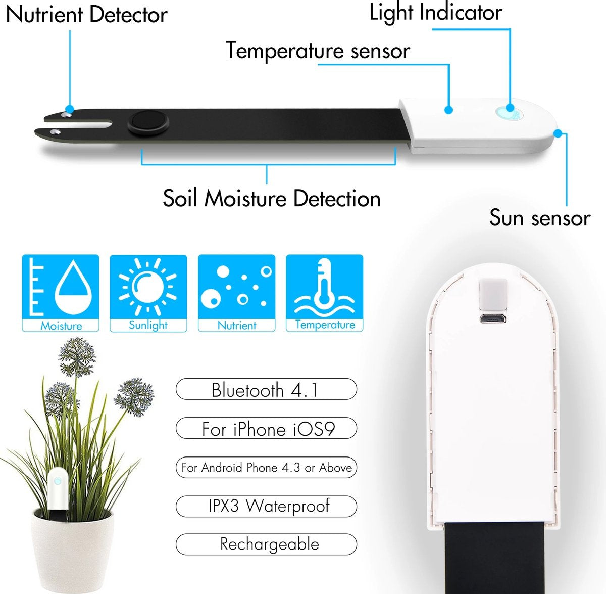 HHCC Mi Flower Care Plant Sensor MAX – Jouw slimme plantenhulp voor de tuin!