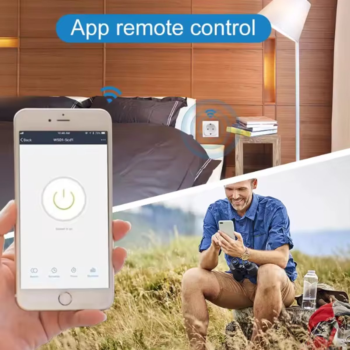 DIYANI Smarte WLAN-Steckdose mit Strommessung | 3690W 20A | Typ F