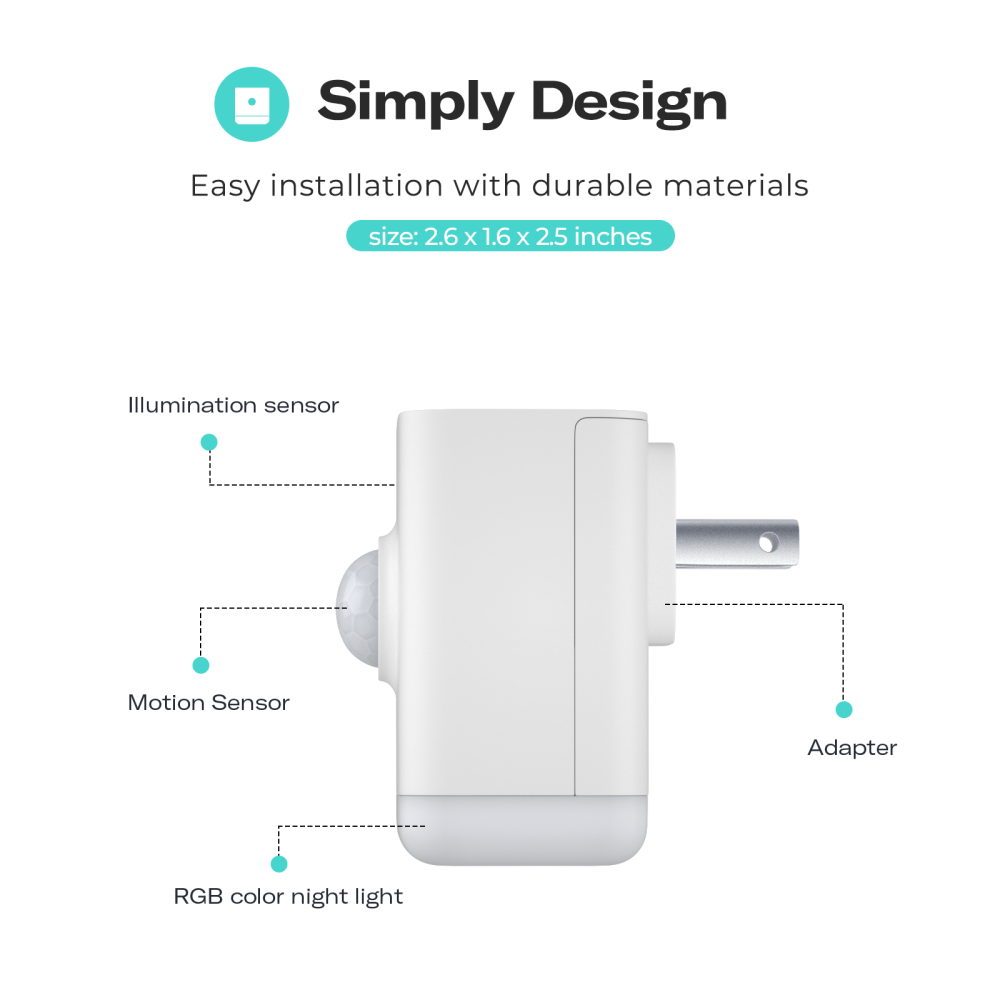THIRDREALITY Zigbee Night Light – 3-in-1 RGB, Motion & Light Sensor
