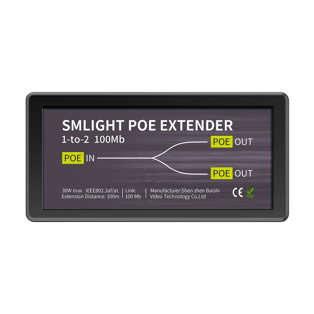 SMLIGHT PoE Uitbreidingsplitter | Eén ingang, twee PoE-uitgangen via Ethernet