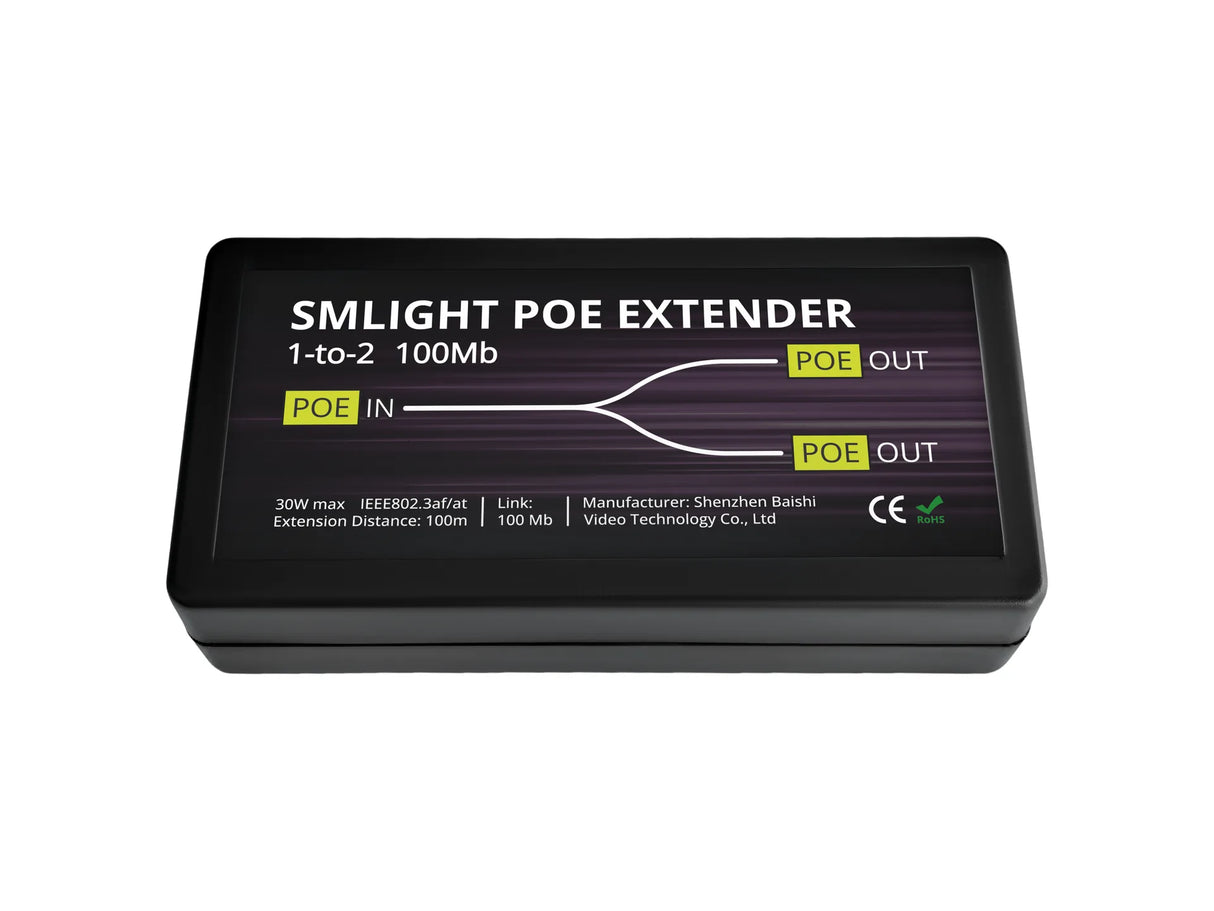 SMLIGHT PoE Uitbreidingsplitter | Eén ingang, twee PoE-uitgangen via Ethernet