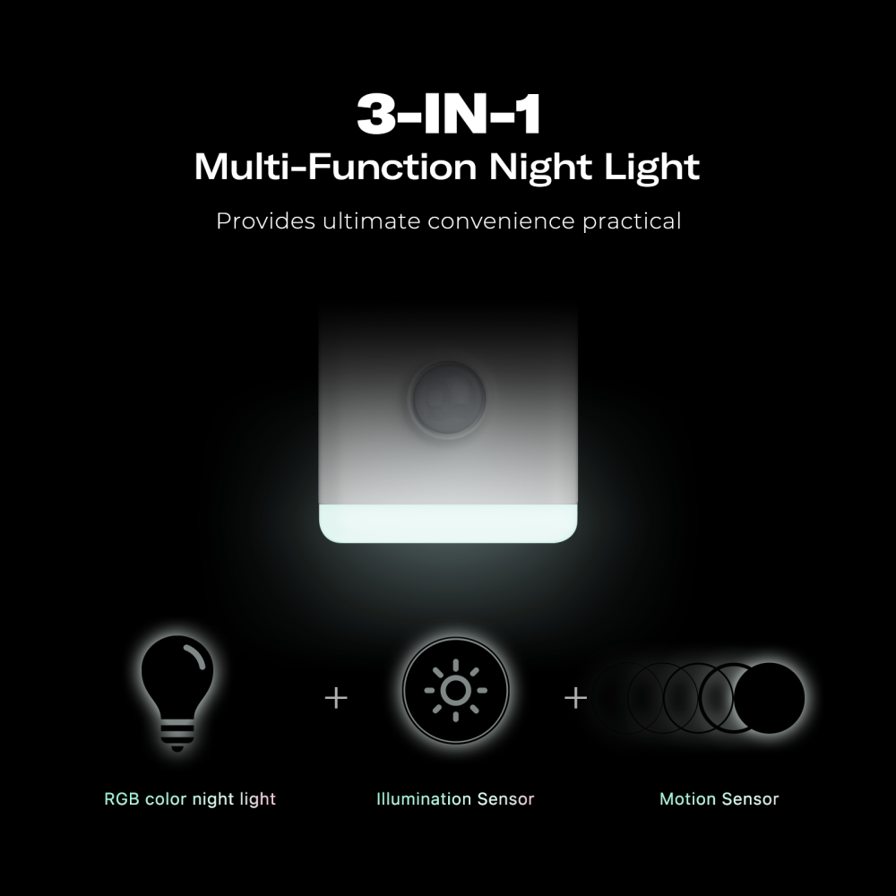 THIRDREALITY Zigbee Night Light – 3-in-1 RGB, Motion & Light Sensor