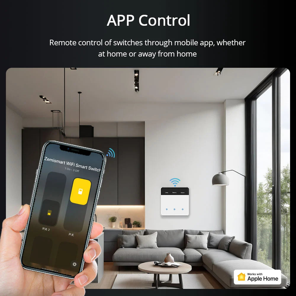 Zemismart ZM206 | Matter WiFi Wandschakelaar met Display