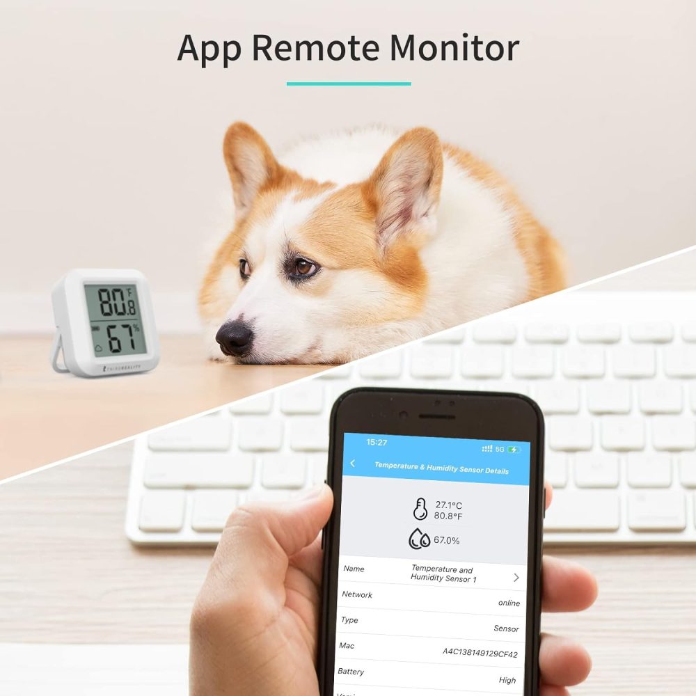 THIRDREALITY Temperature and Humidity Sensor with LCD Display – Zigbee
