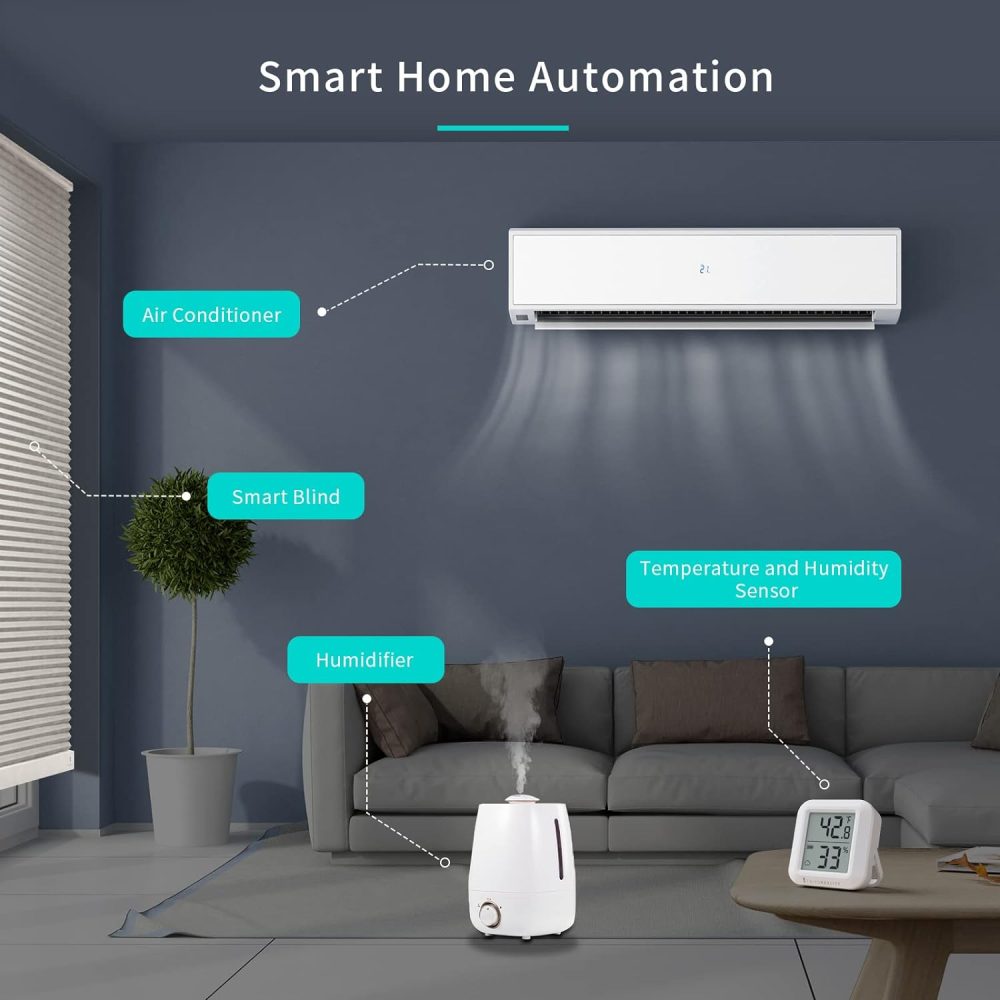 THIRDREALITY Temperature and Humidity Sensor with LCD Display – Zigbee