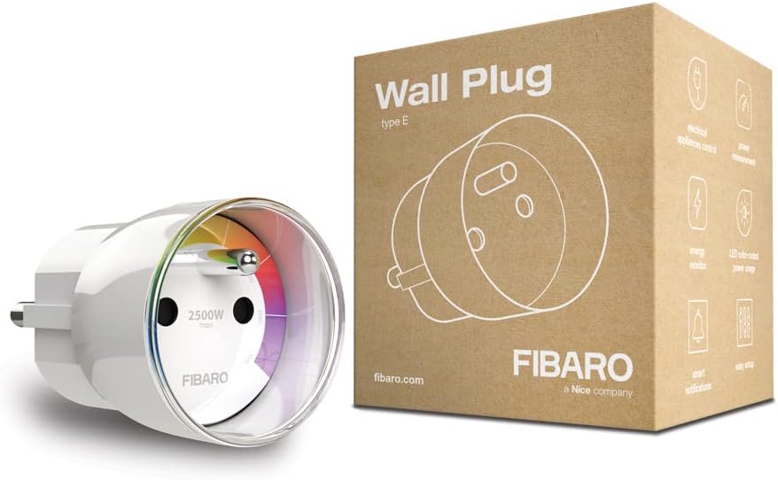FIBARO Wall Plug | Z-Wave | mit Strommessung | Typ E (BE & FR)
