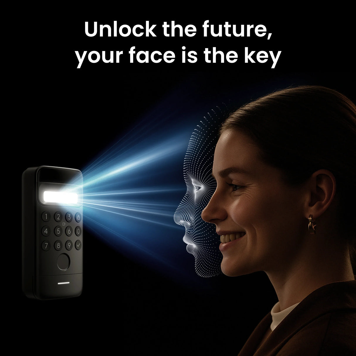 SwitchBot Lock Ultra Vision Combo | Smartes Türschloss mit 3D-Gesichtserkennung & Hub Mini