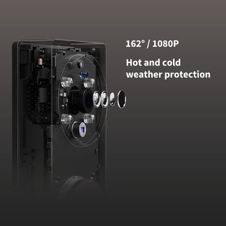 Aqara Video Deurbel G4 (belletje bijgeleverd), 1080p FHD HomeKit beveilgide video-deurbelcamera, plaatselijke gezichtsherkenning, ondersteunt Apple Home, Alexa, Google, SmartThings, Gray