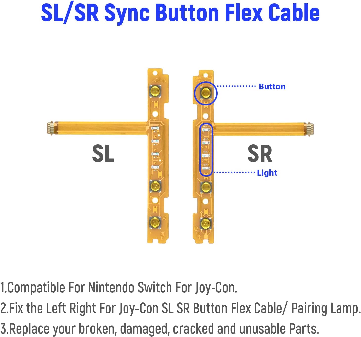 Nintendo Switch Joycon | Original SL/SR/L/ZL/ZR Flex-Flachbandkabel mit Taste