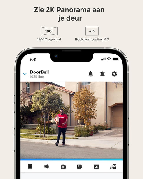 Reolink Video Deurbel Camera PoE met Reolink Bel, 2K+ Super HD Video Bedrade Buitencamera, 180° Diagonaal Beeld, Tweerichtingsaudio, Persoonsdetectie, Waterdicht, Waarschuwingen, Werkt Met Reolink NVR