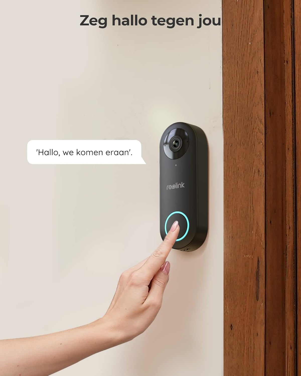 Reolink Video Deurbel Camera PoE met Reolink Bel, 2K+ Super HD Video Bedrade Buitencamera, 180° Diagonaal Beeld, Tweerichtingsaudio, Persoonsdetectie, Waterdicht, Waarschuwingen, Werkt Met Reolink NVR