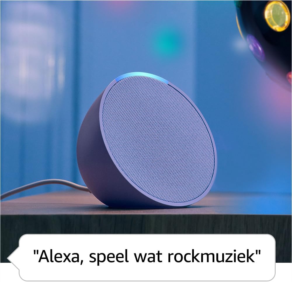 Amazon Echo Pop | Fullsound compacte smartspeaker met wifi, bluetooth en Alexa (spreekt Nederlands) | Antraciet