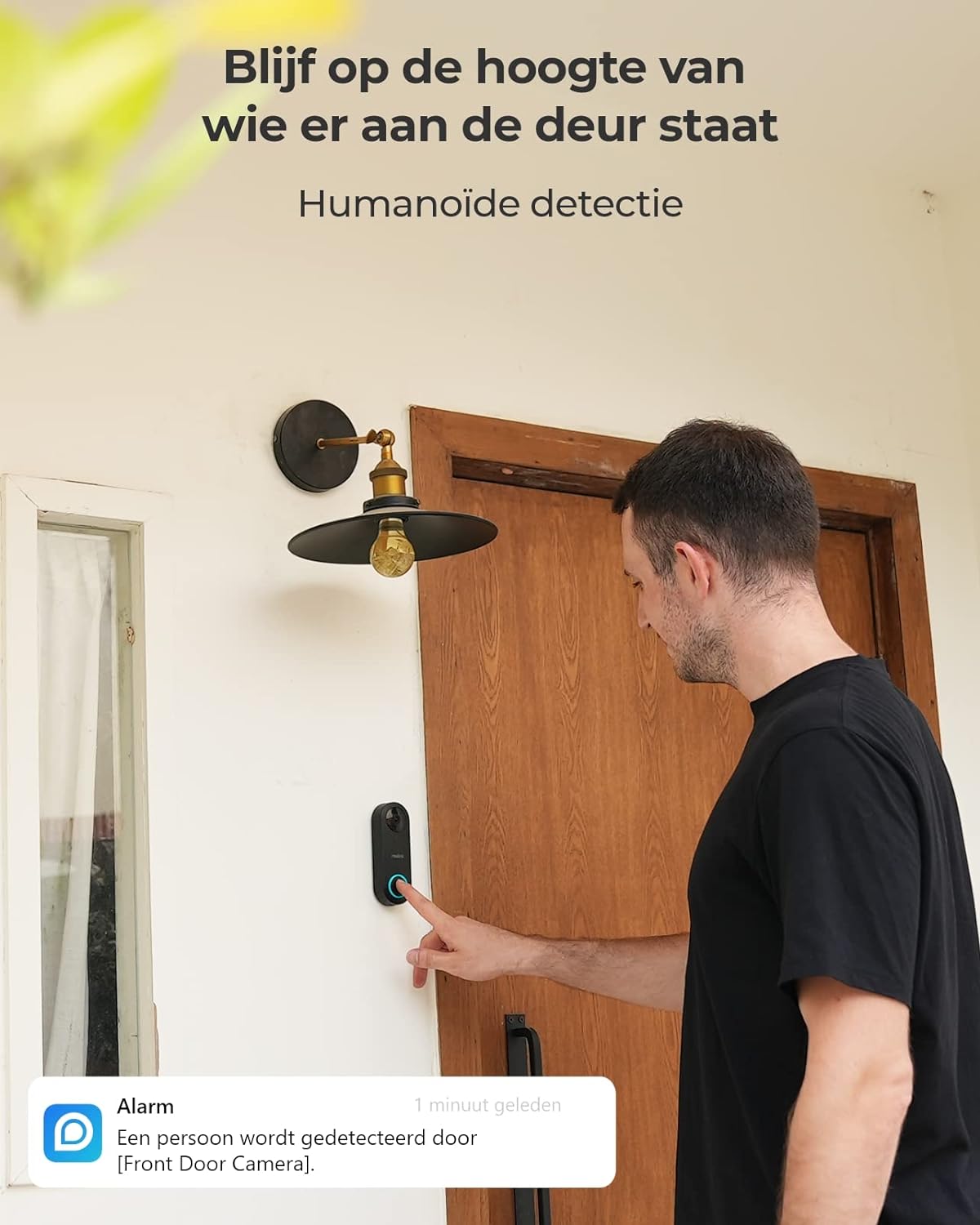 Reolink Video Deurbel Camera PoE met Reolink Bel, 2K+ Super HD Video Bedrade Buitencamera, 180° Diagonaal Beeld, Tweerichtingsaudio, Persoonsdetectie, Waterdicht, Waarschuwingen, Werkt Met Reolink NVR