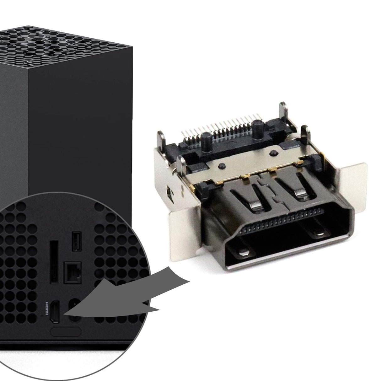Xbox Series X | Austausch des originalen HDMI-Anschlusses – SMD-Löten erforderlich