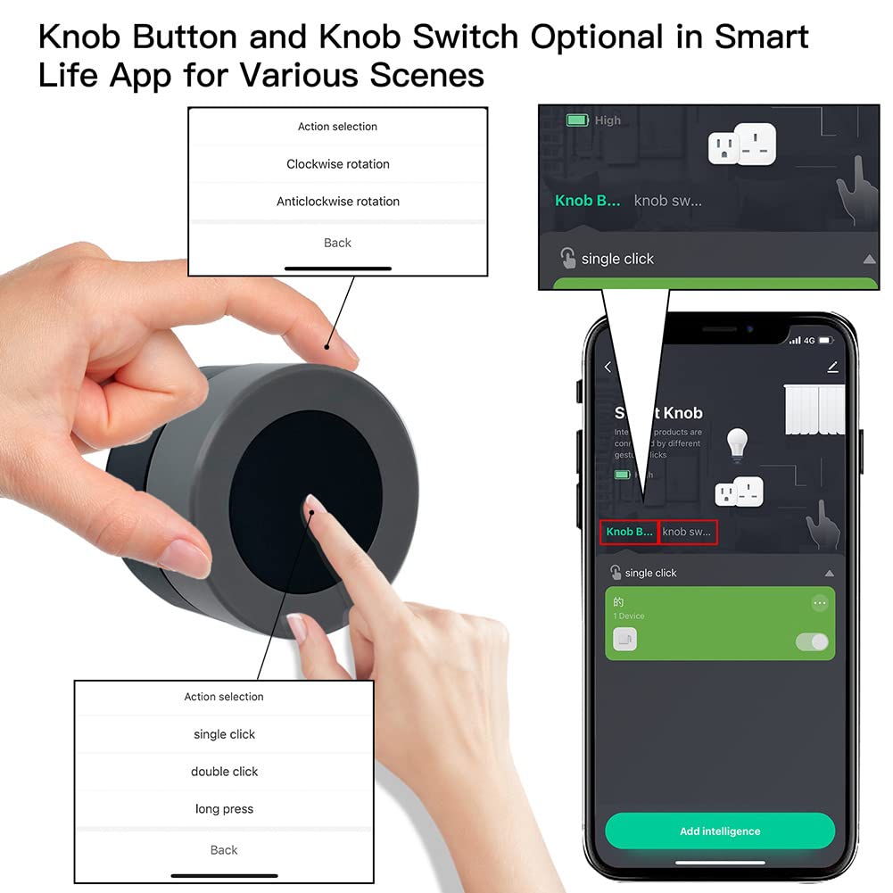 MOES Smart Knob Zigbee 3.0 | Draadloze Draaischakelaar & Scene Switch