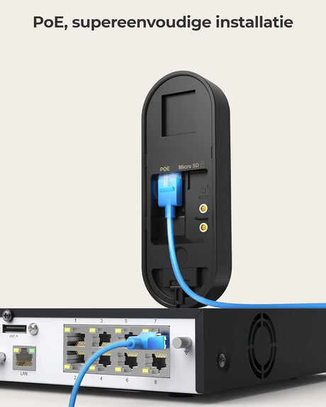 Reolink Video Deurbel Camera PoE met Reolink Bel, 2K+ Super HD Video Bedrade Buitencamera, 180° Diagonaal Beeld, Tweerichtingsaudio, Persoonsdetectie, Waterdicht, Waarschuwingen, Werkt Met Reolink NVR