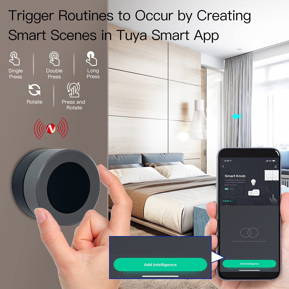 MOES Smart Knob Zigbee 3.0 | Draadloze Draaischakelaar & Scene Switch