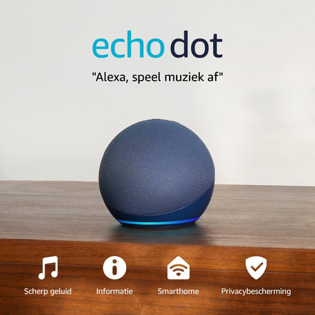 Amazon Echo Dot (5e generatie, 2022 release | Imposant geluid | Smartspeaker met wifi, bluetooth en Alexa (spreekt Nederlands) | Antraciet