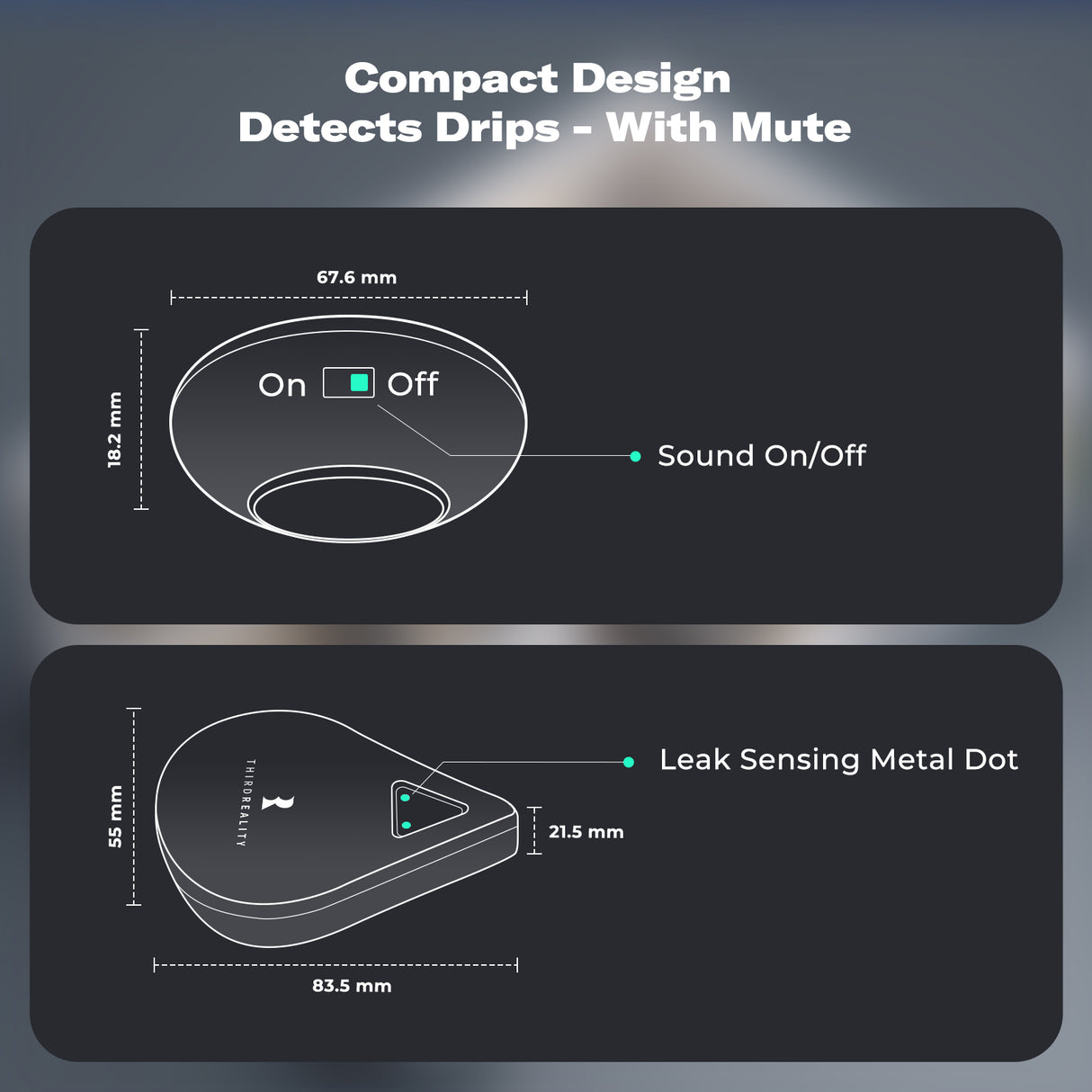 THIRDREALITY Matter Waterleak Kit KM1 – Hub-vrij, 3 Sensoren