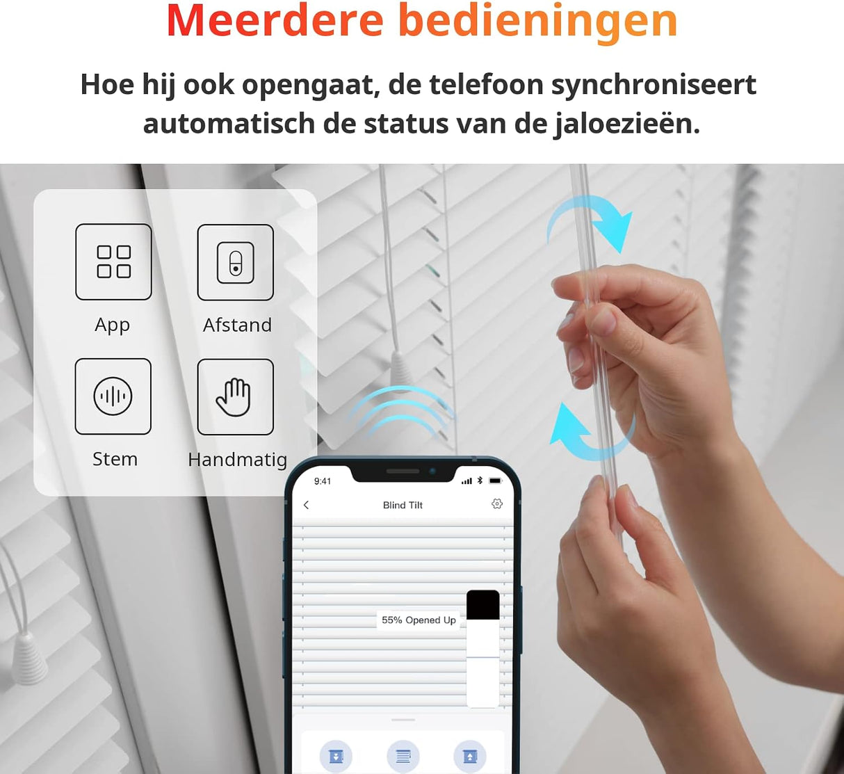 SwitchBot Blind Tilt met Zonnepaneel | Automatische Jaloeziebediening