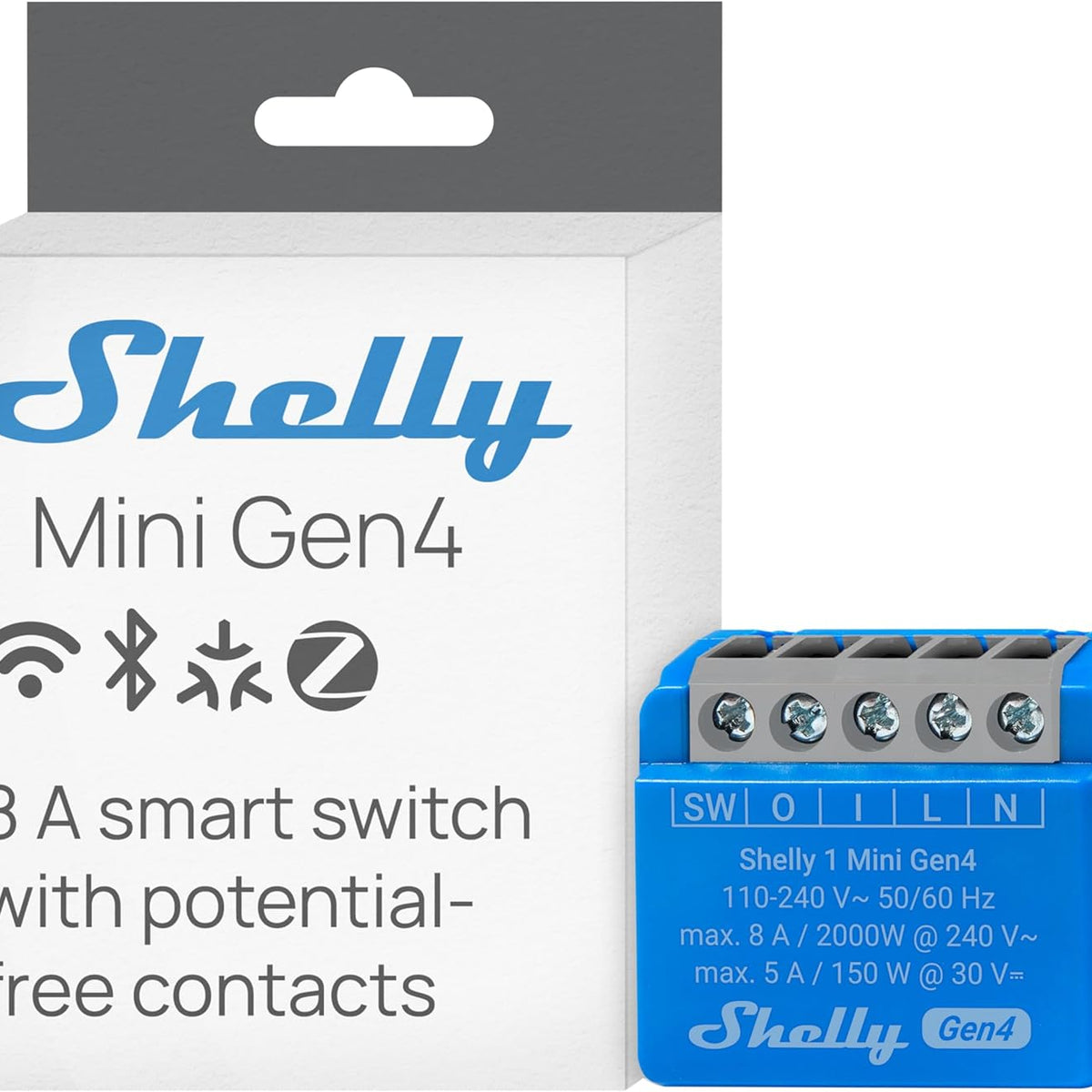 Shelly 1 Mini Gen4 – WiFi Zigbee Matter Flush-mounted Switch ...