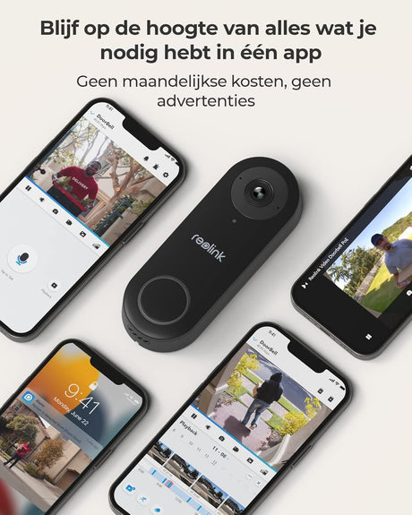 Reolink Video Deurbel Camera PoE met Reolink Bel, 2K+ Super HD Video Bedrade Buitencamera, 180° Diagonaal Beeld, Tweerichtingsaudio, Persoonsdetectie, Waterdicht, Waarschuwingen, Werkt Met Reolink NVR