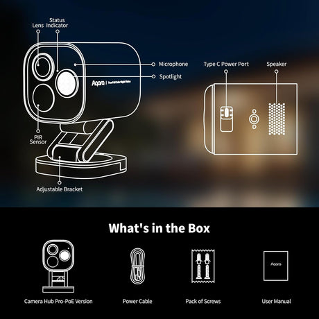 Aqara 4MP Camerahub G5 Pro WIFI, Echte Kleur Nachtzicht Beveiligcamera Buiten, 2,4/5Ghz WiFi, HomeKit Beveiligvideo, Thread-Grens Router, Lokale Detectie, Thread/Zigbee, Steunt Alexa, Google (Grijs)