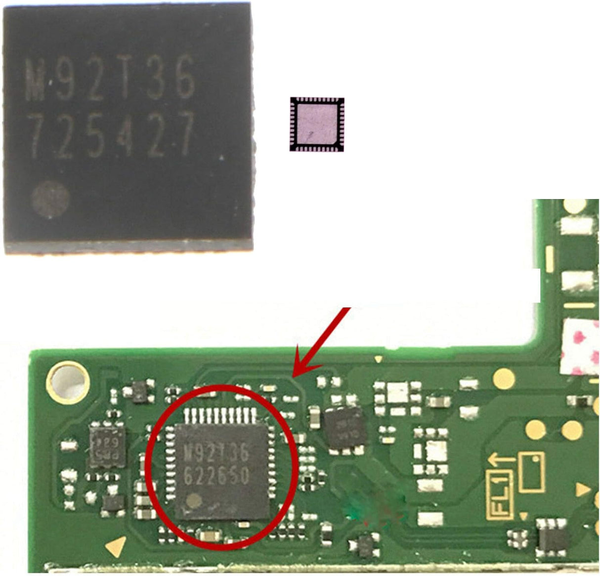 Ladekontroll-IC-Chip M92T36 – Original