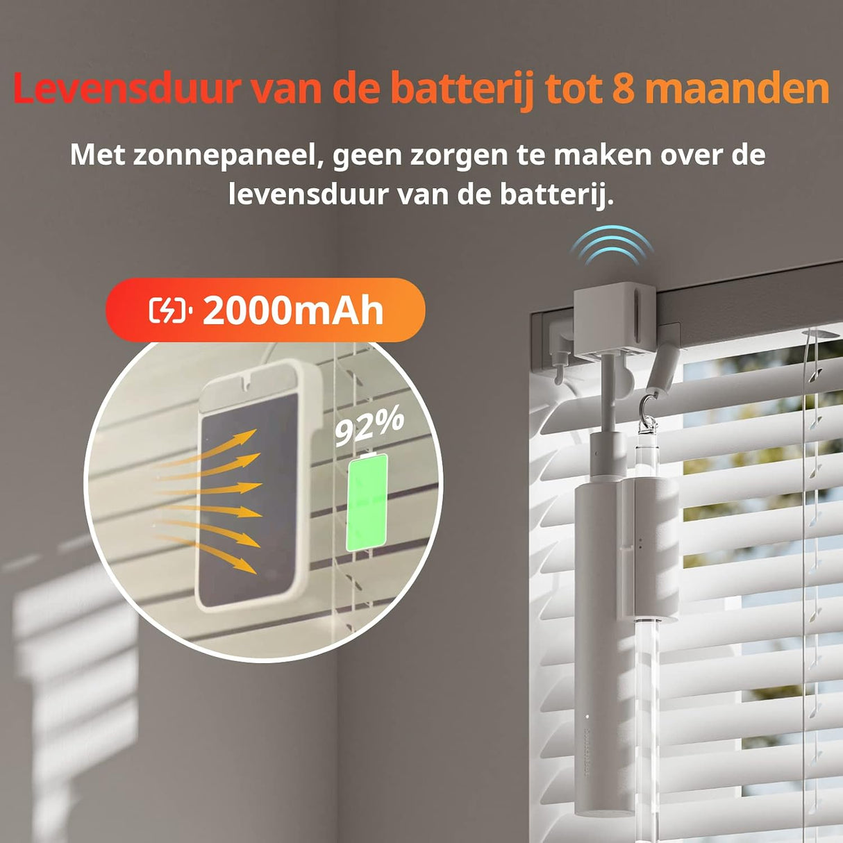 SwitchBot Blind Tilt met Zonnepaneel | Automatische Jaloeziebediening