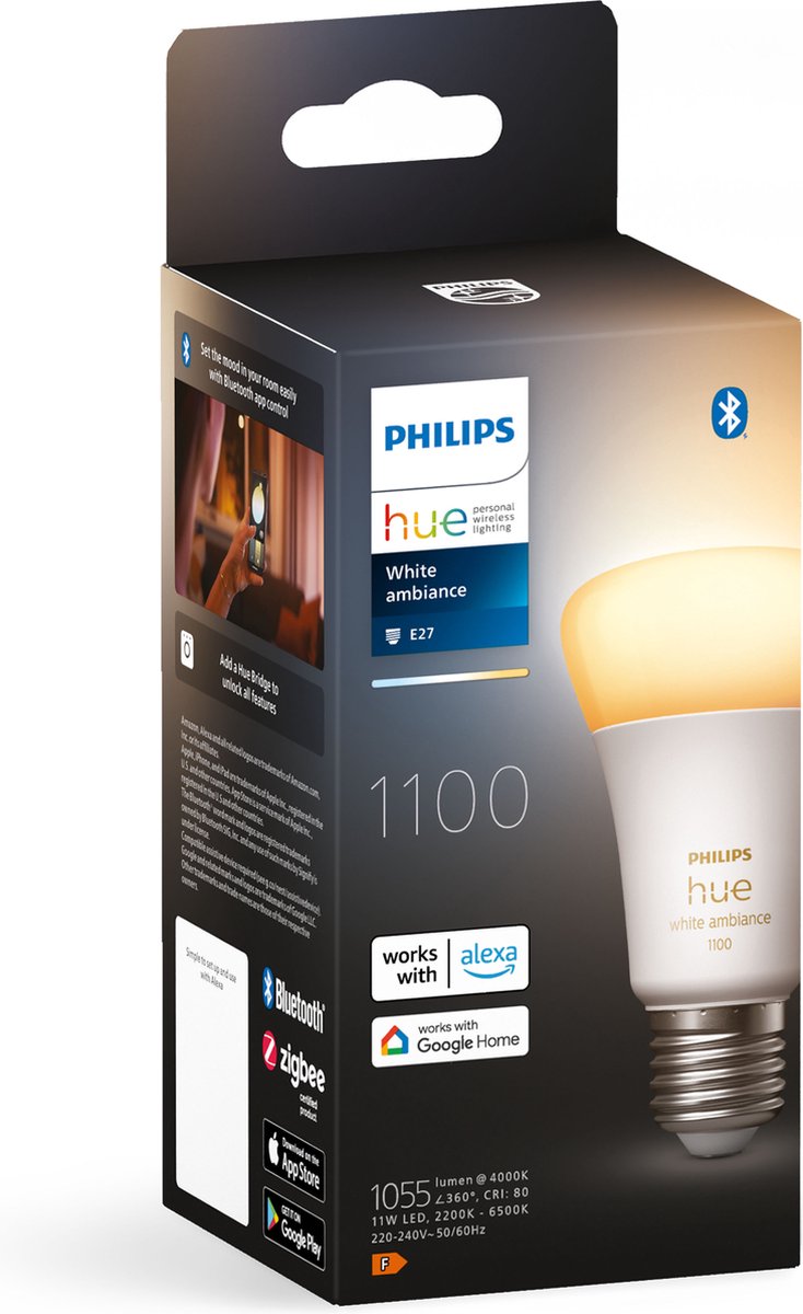 Philips Hue White Ambiance E27 - 1100 Lumen Bluetooth (1-pack)