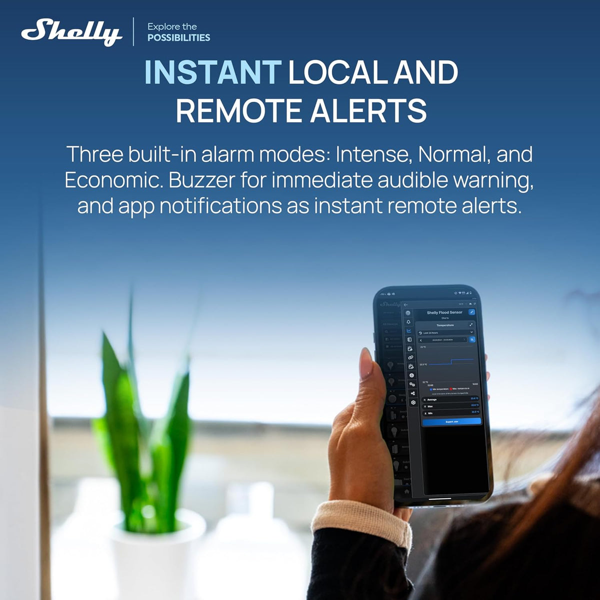Shelly Flood S Gen4 | Slimme Waterleksensor