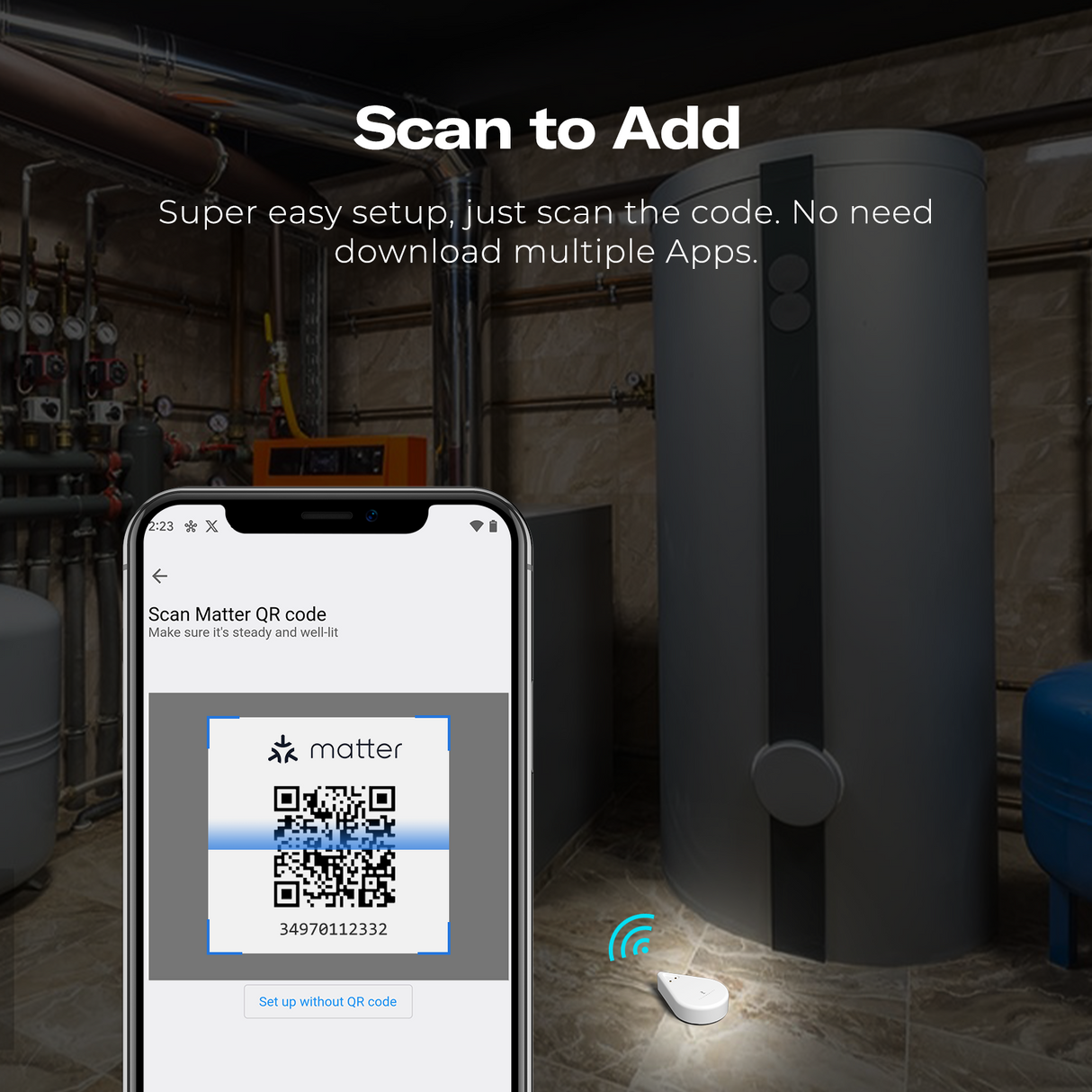 THIRDREALITY Matter Waterleak Kit KM1 – Hub-vrij, 3 Sensoren