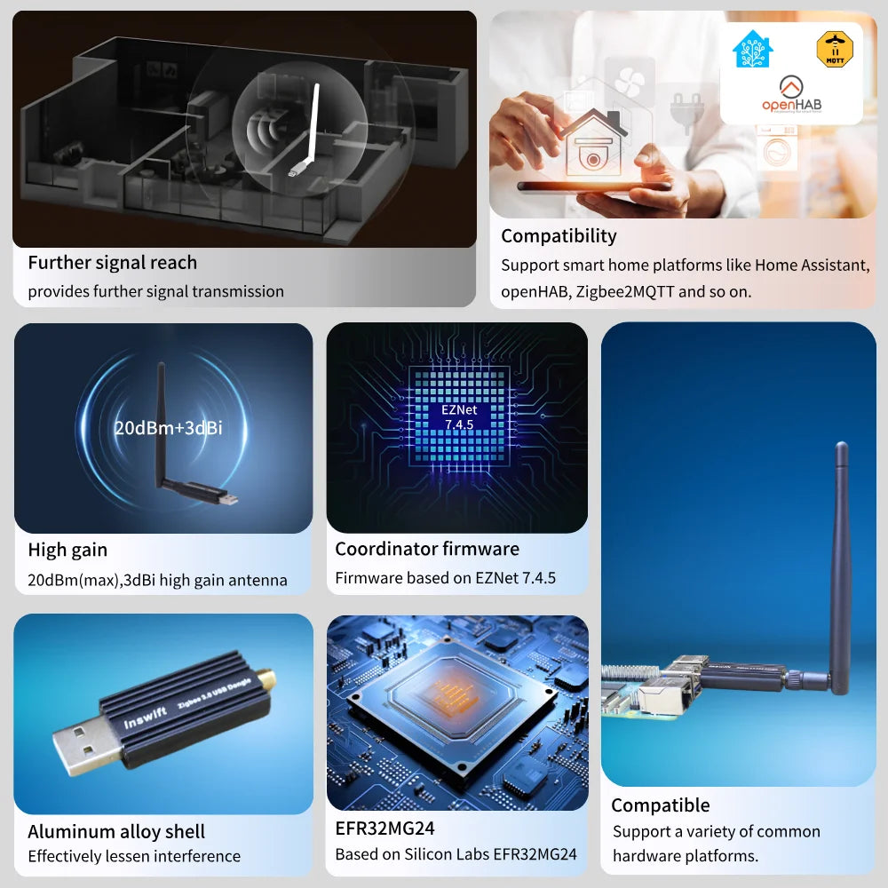 DIYANI Smart Dongle MG24 – Zigbee 3.0 USB Koordinator EFR32MG24