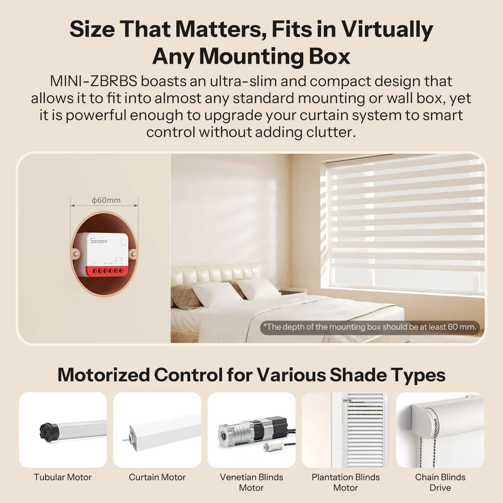 SONOFF MINI-ZBRB | Zigbee Rolluik Relais Module