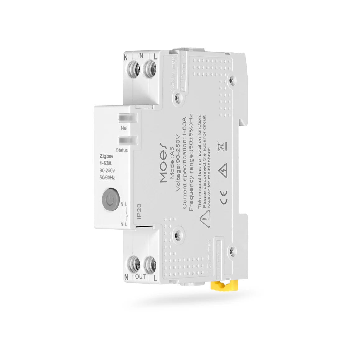 MOES A5 Zigbee DIN Rail Relay 63A – Switch with Energy Metering