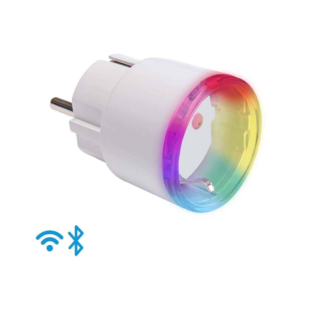 Shelly Plus Plug S White – WiFi Stekker met Stroommeting en LED-Ring