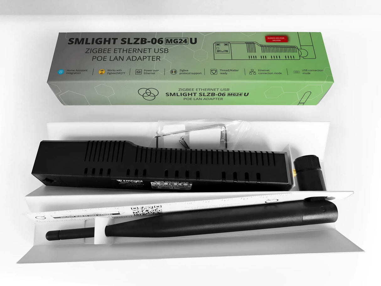 SMLIGHT SLZB-06MG24U Zigbee Ethernet Coordinator met EFR32MG24, PoE en USB Passthrough