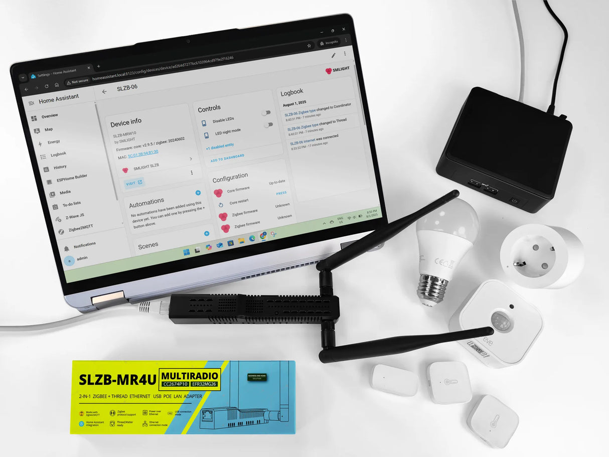 SMLIGHT SLZB-MR4U Dual-Radio Zigbee & Thread PoE | Home Assistant