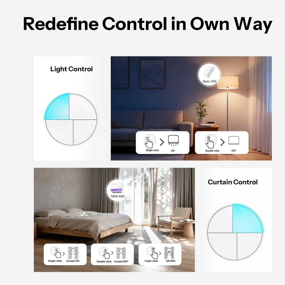 SONOFF SNZB-01M Orb 4-In-1 Zigbee Scèneknop met 16 Scenes