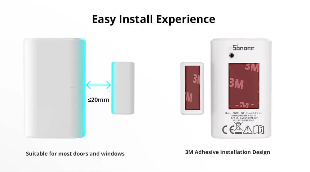 SONOFF SNZB-04P Zigbee 3.0 Deur- & Raamsensor