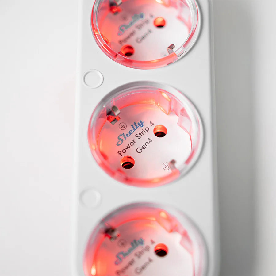Shelly Power Strip 4 Gen4 – Slimme stekkerdoos met energiemeting (WiFi/Zigbee/Matter)
