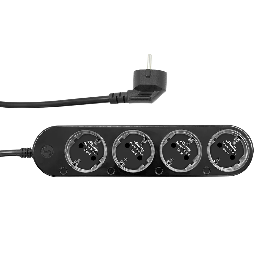 Shelly Power Strip 4 Gen4 – Slimme stekkerdoos met energiemeting (WiFi/Zigbee/Matter)