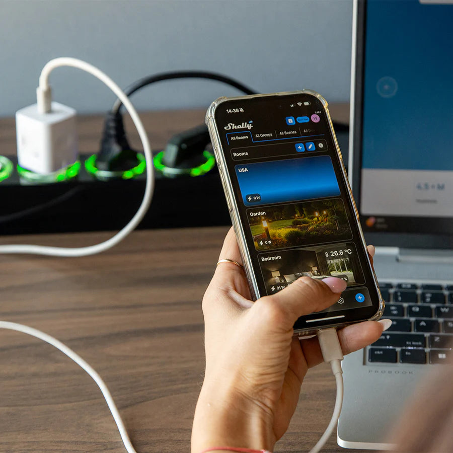 Shelly Power Strip 4 Gen4 – Slimme stekkerdoos met energiemeting (WiFi/Zigbee/Matter)
