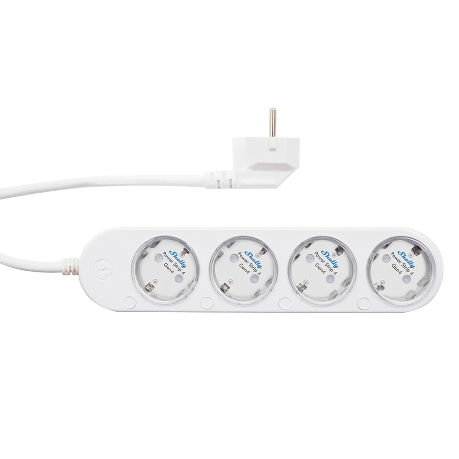 Shelly Power Strip 4 Gen4 – Slimme stekkerdoos met energiemeting (WiFi/Zigbee/Matter)